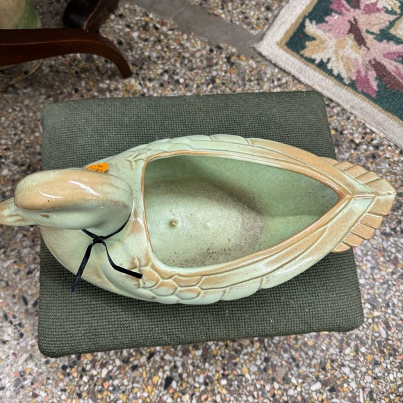 FRANKOMA Art Pottery Prairie Green Mallard Duck Planter Pot 208 - Picture 6 of 10